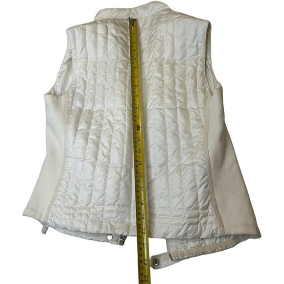 Moncler Women’s Down Puffer Vest Quitted Cream Size 2 M - Picture 12 of 12